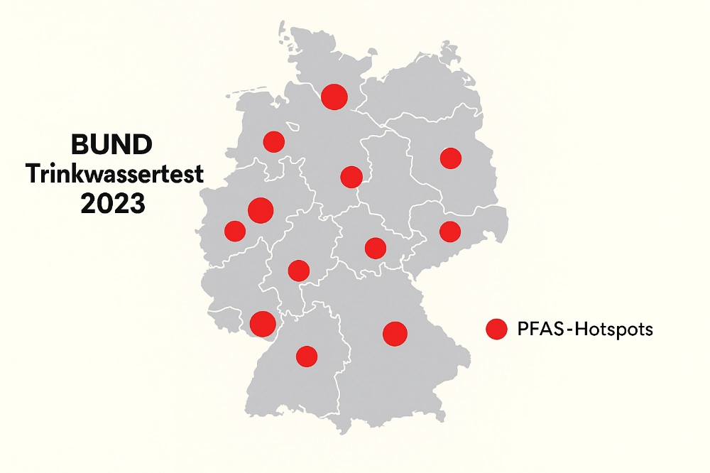 Infografik: PFAS‑Hotspots in Deutschland