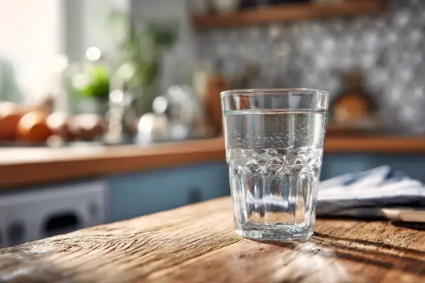 Glas mit kristallklarem Trinkwasser – Umkehrosmose Blog