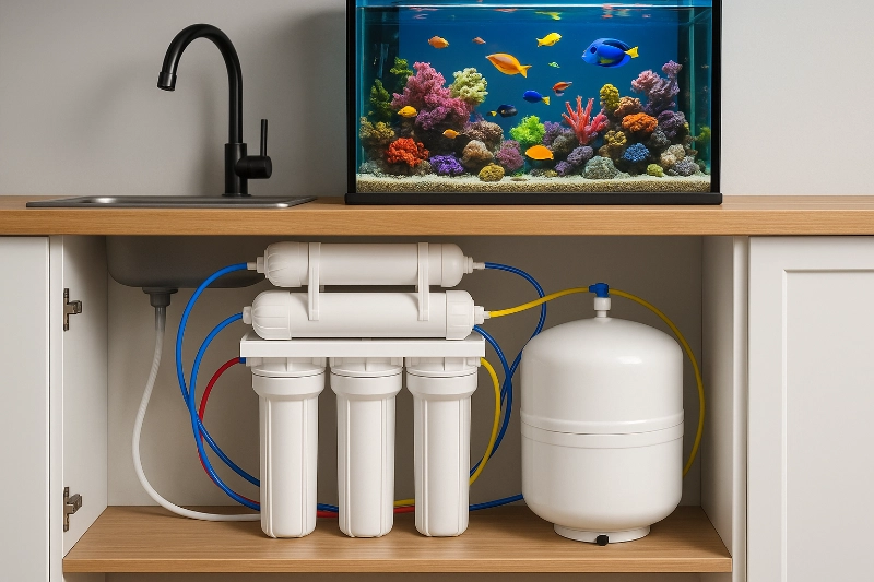 Osmoseanlage unter der Spüle filtert Leitungswasser fürs Aquarium - umkehrosmose aquarium 