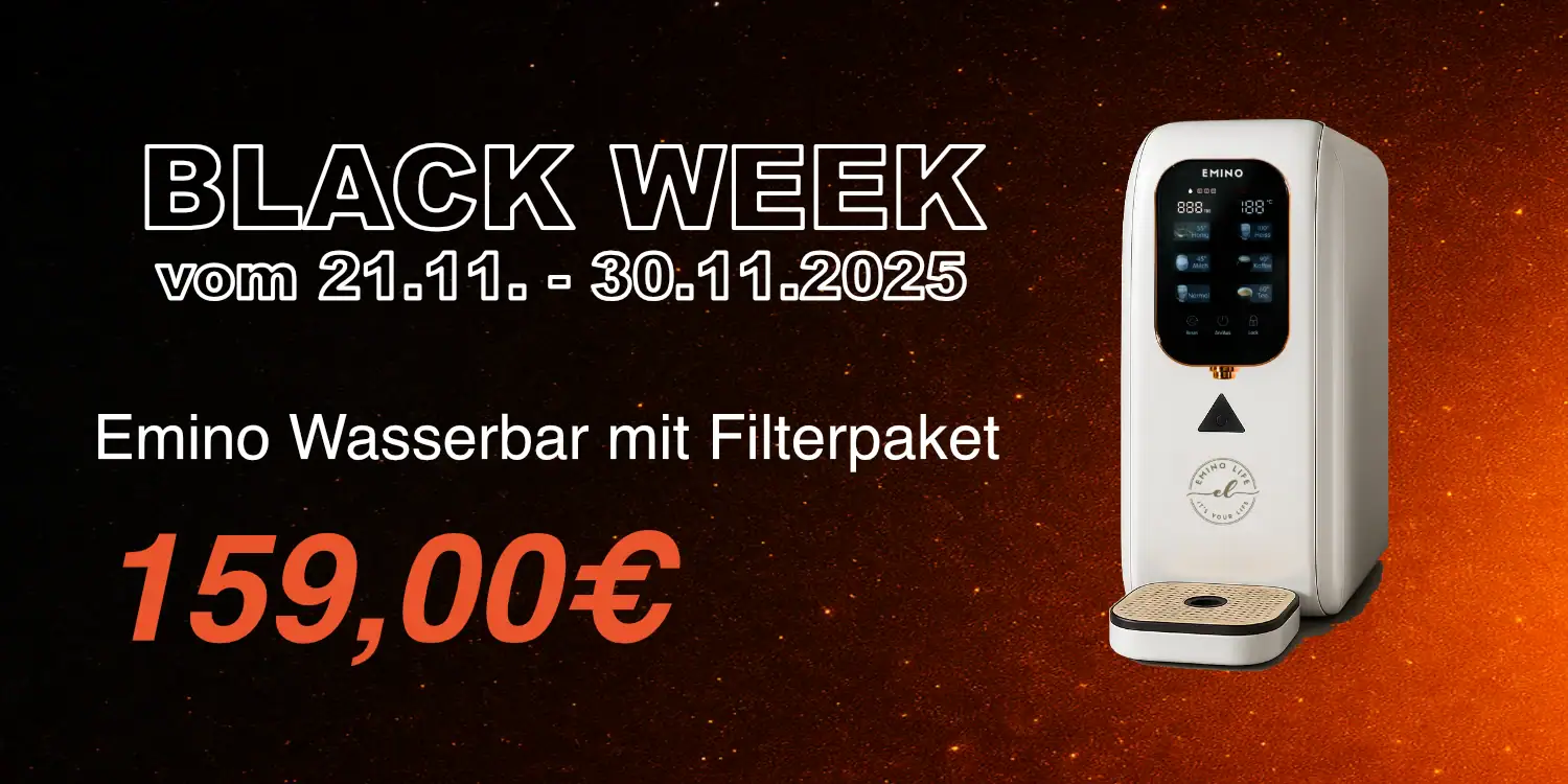 Black Week bei Emino vom 21.11.2025 bis 30.11.2025 die Emino Wasserbar mit Umkehrosmose für 159€